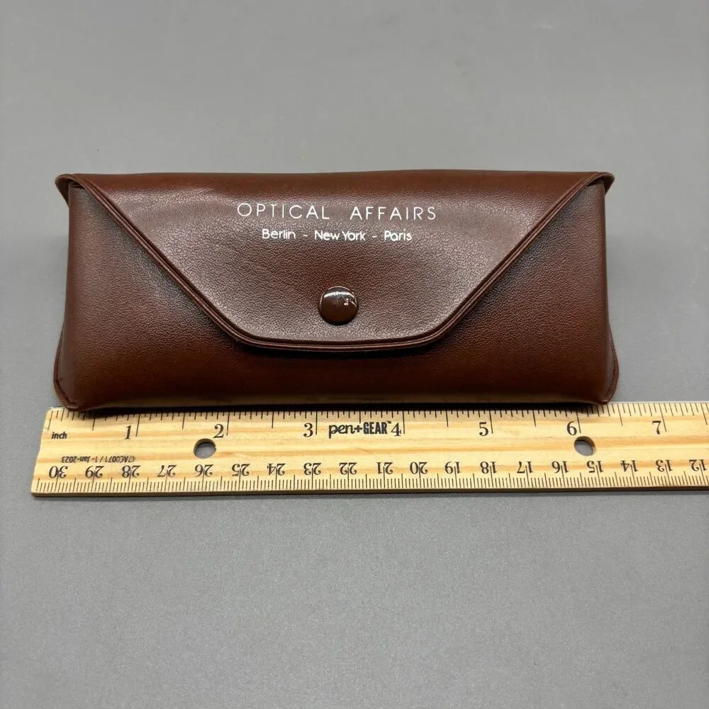 Vintage Christian Roth Optical Affairs Eyeglass Sunglasses Case Italy Brown